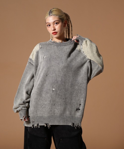 DANKE SCHON(ダンケシェーン)の「DankeSchon/ダンケシェーン/MILS KNIT CREWNECK(ニット/セーター・レディース・ベージュ/ブラック・M/L)」の9枚目の写真