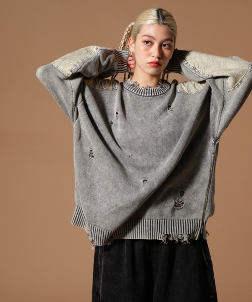 DANKE SCHON(ダンケシェーン)の「DankeSchon/ダンケシェーン/MILS KNIT CREWNECK(ニット/セーター・レディース・ベージュ/ブラック・M/L)」の11枚目の写真