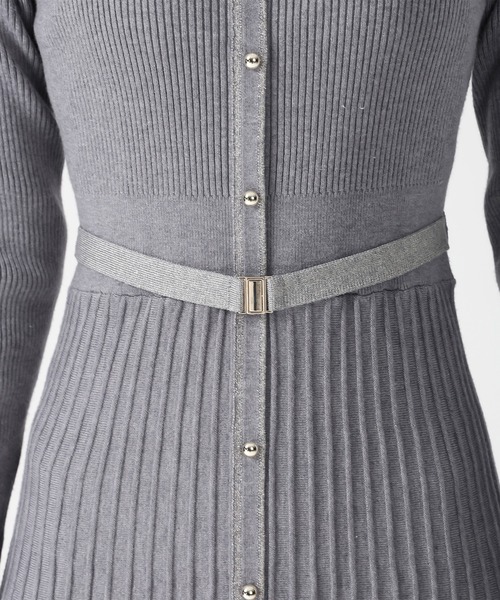 MISCH MASCH（ミッシュマッシュ）の「2025秋冬新作 ラメ配色ニットワンピース（ワンピース・レディース・ブラック/ブルー/グレー・ﾌﾘ-）」の11枚目の写真