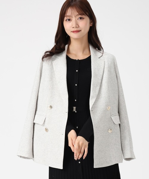 MISCH MASCH（ミッシュマッシュ）の「2025秋冬新作 ラメ配色ニットワンピース（ワンピース・レディース・ブラック/ブルー/グレー・ﾌﾘ-）」の22枚目の写真