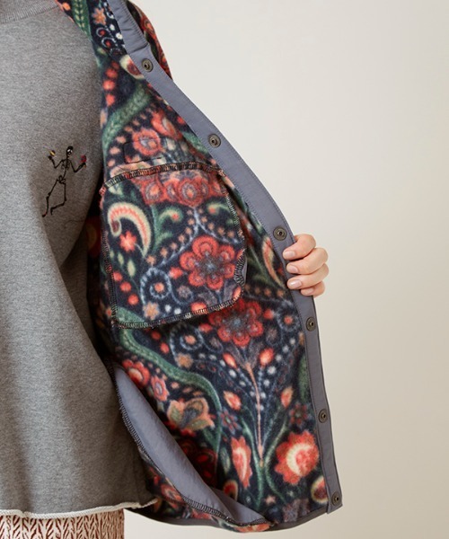 チャイハネ（チャイハネ）の「【チャイハネ】Amina×grn パタフリジャケット（その他アウター・レディース・ベージュ/ブルー/ブラック・FREE）」の9枚目の写真