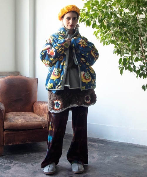 チャイハネ（チャイハネ）の「【チャイハネ】Amina×grn パタフリジャケット（その他アウター・レディース・ベージュ/ブルー/ブラック・FREE）」の10枚目の写真