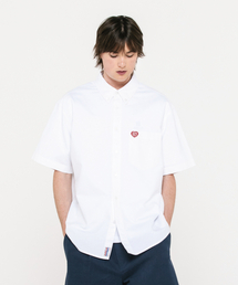 AECA（エイカ）の「AECA CHAMBRAY OXFORD HALF SHIRT-WHITE（シャツ/ブラウス）」