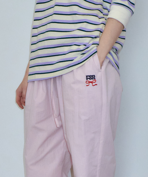 RONRON(ロンロン)の「ポイント刺繍バンディングパンツ ソフトピンク(その他パンツ・レディース・その他・FREE)」の3枚目の写真
