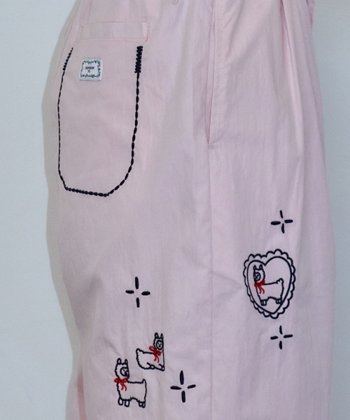 RONRON(ロンロン)の「ポイント刺繍バンディングパンツ ソフトピンク(その他パンツ・レディース・その他・FREE)」の4枚目の写真