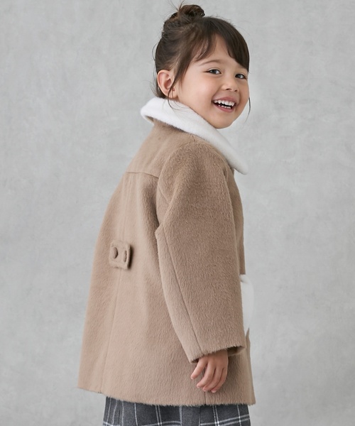 petit main（プティマイン）の「【洗える】ファー衿ハートポケットコート（その他アウター・キッズ・ベージュ/アイボリー/グレー・100cm/110cm/90cm/120cm/130cm/80ｃｍ）」の6枚目の写真