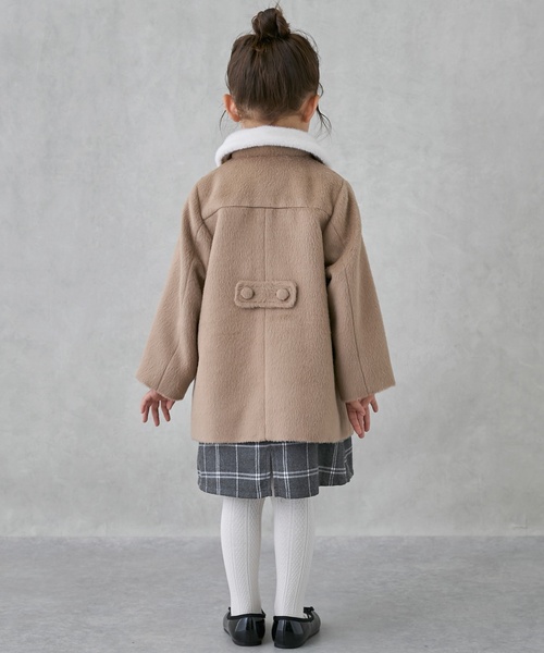 petit main（プティマイン）の「【洗える】ファー衿ハートポケットコート（その他アウター・キッズ・ベージュ/アイボリー/グレー・100cm/110cm/90cm/120cm/130cm/80ｃｍ）」の8枚目の写真