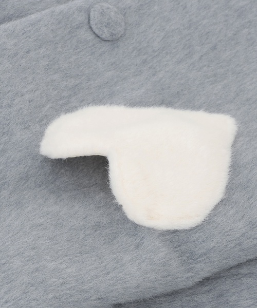 petit main（プティマイン）の「【洗える】ファー衿ハートポケットコート（その他アウター・キッズ・ベージュ/アイボリー/グレー・100cm/110cm/90cm/120cm/130cm/80ｃｍ）」の16枚目の写真