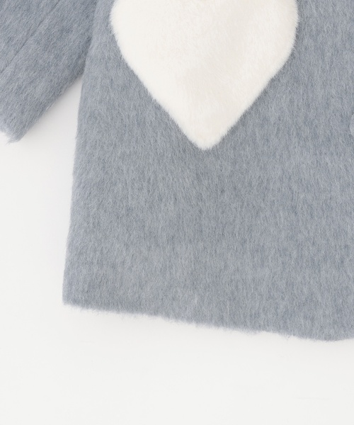 petit main（プティマイン）の「【洗える】ファー衿ハートポケットコート（その他アウター・キッズ・ベージュ/アイボリー/グレー・100cm/110cm/90cm/120cm/130cm/80ｃｍ）」の18枚目の写真