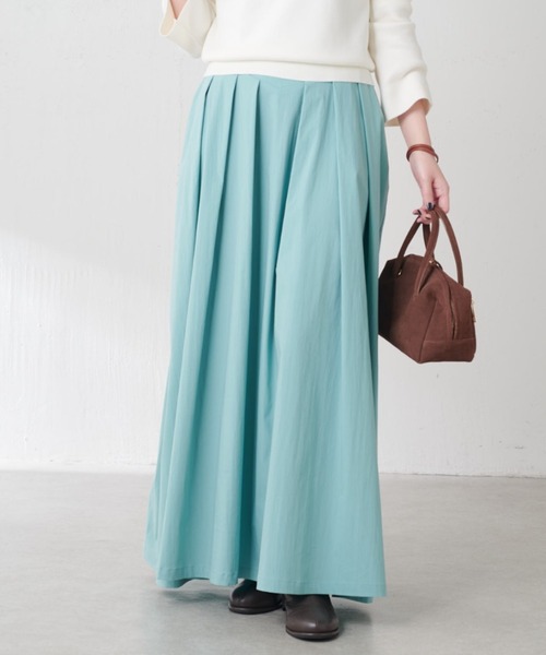 COLLAGE GALLARDAGALANTE（コラージュガリャルダガランテ）の「ボリュームフレアスカート/WEB限定カラー展開（スカート・レディース・グリーン/オフホワイト/ブラック・FREE）」の3枚目の写真