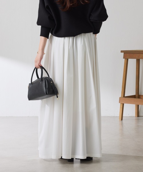 COLLAGE GALLARDAGALANTE（コラージュガリャルダガランテ）の「ボリュームフレアスカート/WEB限定カラー展開（スカート・レディース・グリーン/オフホワイト/ブラック・FREE）」の9枚目の写真