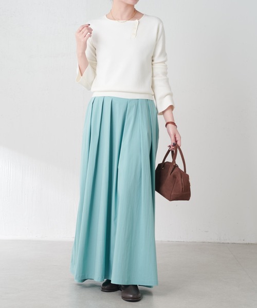 COLLAGE GALLARDAGALANTE（コラージュガリャルダガランテ）の「ボリュームフレアスカート/WEB限定カラー展開（スカート・レディース・グリーン/オフホワイト/ブラック・FREE）」の20枚目の写真