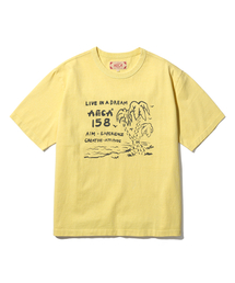 AECA（エイカ）の「AECA ON THE COAST HALF SLEEVE-WASHED YELLOW（Tシャツ/カットソー）」