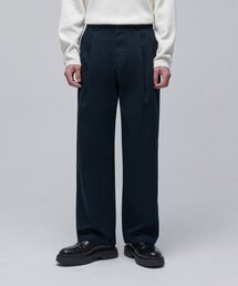 ツーピンタックワイドチノパンツ[ネイビー]