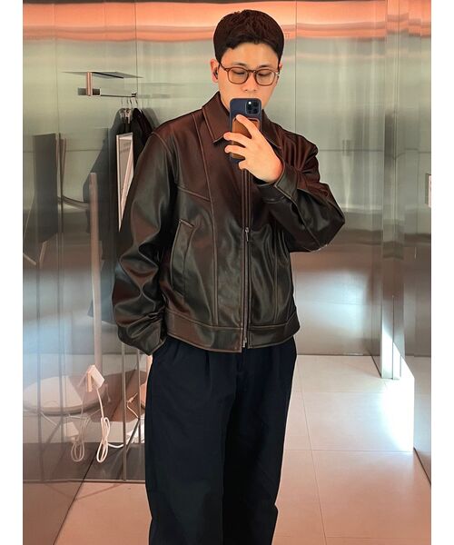 MUSINSA STANDARD（ムシンサスタンダード）の「ツーピンタックワイドチノパンツ[ネイビー]（その他パンツ・メンズ・その他・40/38/42/36/34/28/29/32/30/31/33/26/27）」の14枚目の写真