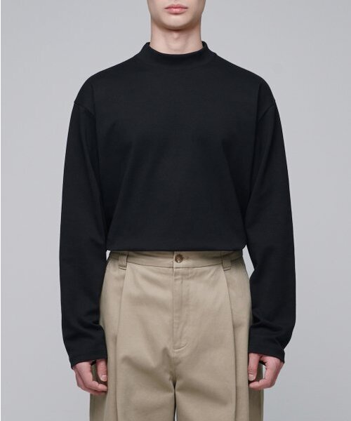 MUSINSA STANDARD（ムシンサスタンダード）の「ポンテモックネック長袖Tシャツ[ブラック]（Tシャツ/カットソー・メンズ・その他・SMALL/MEDIUM/LARGE/X-LARGE/XX-LARGE/XXX-LARGE）」の2枚目の写真