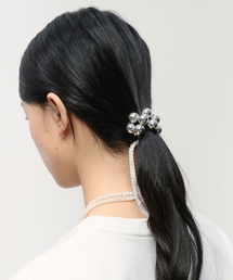 TYPESERVICE（タイプサービス）の「Beaded Strap Hairband [Silver]（その他ヘアアクセサリー）」