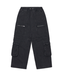 MULTI CARGO SWEATPANTS - WASHED BLACK