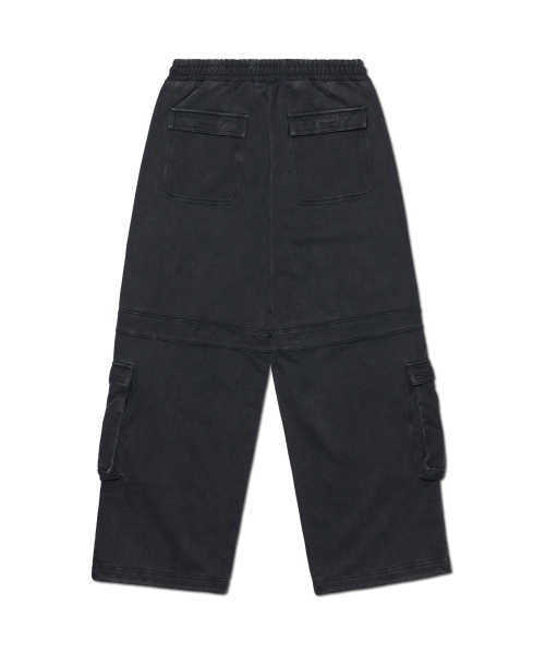 NOMANUAL(NOMANUAL)の「MULTI CARGO SWEATPANTS - WASHED BLACK(スウェットパンツ・レディース・その他・X-LARGE/SMALL/MEDIUM/LARGE)」の2枚目の写真