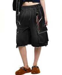 RSSC（アールエスエスシー）の「WASHING CARGO DENIM BERMUDA PANTS - BLACK（その他パンツ）」