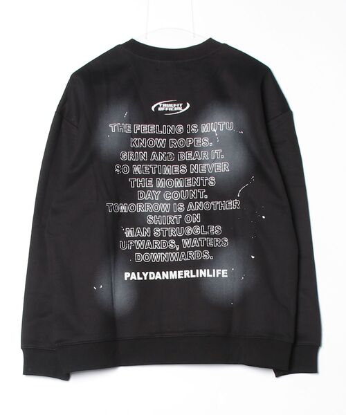 ARULE（アルール）の「A'GEM/9 × .kom 『ARULE/アルール』 Spray Art Graphic Sweat/スプレーアートグラフィックスウェット（Tシャツ/カットソー・メンズ・ブラック/ホワイト・XL）」の4枚目の写真