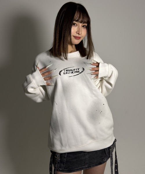 ARULE（アルール）の「A'GEM/9 × .kom 『ARULE/アルール』 Spray Art Graphic Sweat/スプレーアートグラフィックスウェット（Tシャツ/カットソー・メンズ・ブラック/ホワイト・XL）」の6枚目の写真