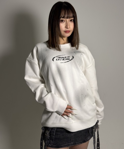 ARULE（アルール）の「A'GEM/9 × .kom 『ARULE/アルール』 Spray Art Graphic Sweat/スプレーアートグラフィックスウェット（Tシャツ/カットソー・メンズ・ブラック/ホワイト・XL）」の5枚目の写真