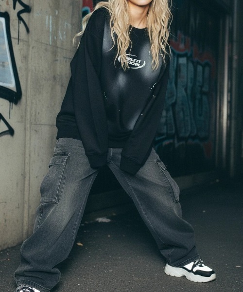 ARULE（アルール）の「A'GEM/9 × .kom 『ARULE/アルール』 Spray Art Graphic Sweat/スプレーアートグラフィックスウェット（Tシャツ/カットソー・メンズ・ブラック/ホワイト・XL）」の19枚目の写真