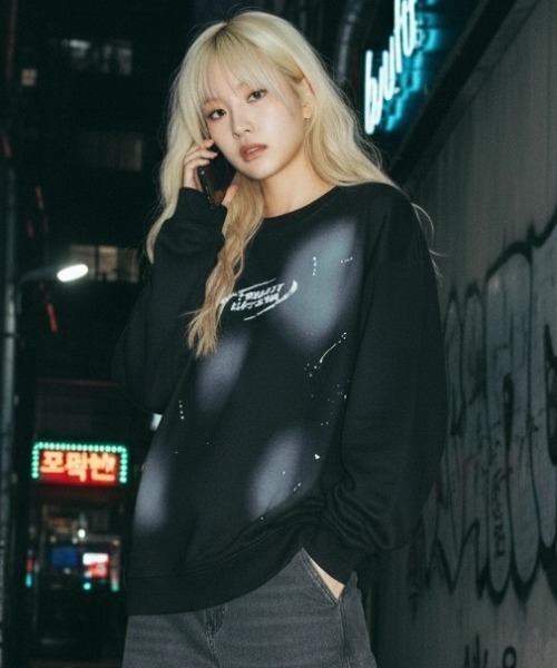 ARULE（アルール）の「A'GEM/9 × .kom 『ARULE/アルール』 Spray Art Graphic Sweat/スプレーアートグラフィックスウェット（Tシャツ/カットソー・メンズ・ブラック/ホワイト・XL）」の16枚目の写真