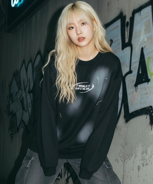 ARULE（アルール）の「A'GEM/9 × .kom 『ARULE/アルール』 Spray Art Graphic Sweat/スプレーアートグラフィックスウェット（Tシャツ/カットソー・メンズ・ブラック/ホワイト・XL）」の13枚目の写真
