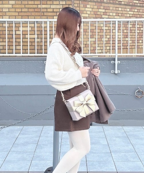 F i.n.t（フィント）の「多重リボンプレゼントBOXバッグ/fint フィント（ショルダーバッグ・レディース・ライトピンク/ライトブルー/ミント・FREE）」の8枚目の写真