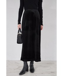 tocco closet（トッコ　クローゼット）の「【ZOZO限定】フリルヘムベロアタイトスカート（スカート・レディース）」