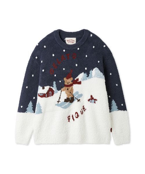 HOLIDAY】スキーベアジャガードプルオーバー（ルームウェア/パジャマ