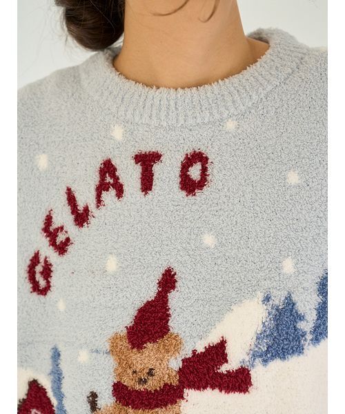 セール】【HOLIDAY】スキーベアジャガードプルオーバー（ルームウェア