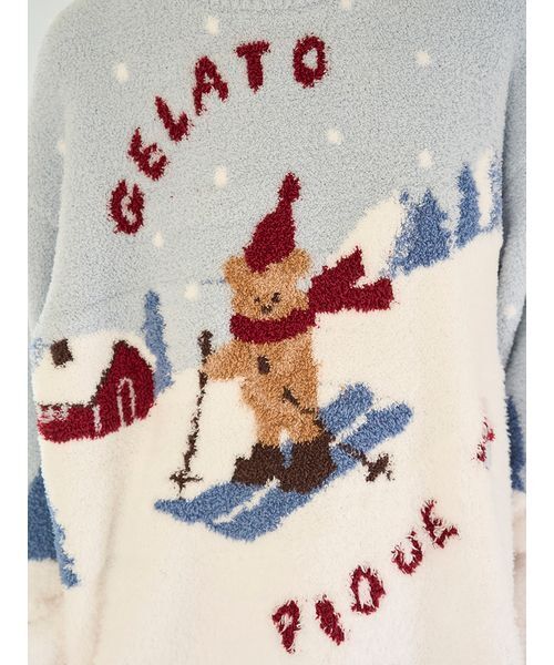 セール】【HOLIDAY】スキーベアジャガードプルオーバー（ルームウェア