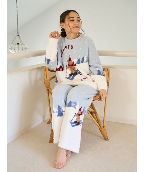 HOLIDAY】スキーベアジャガードプルオーバー（ルームウェア/パジャマ