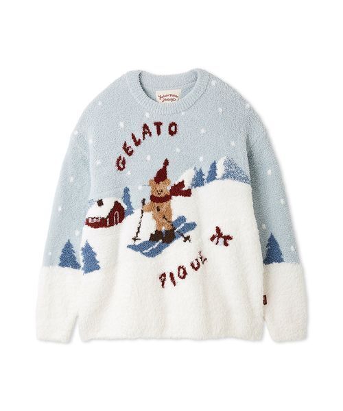 セール】【HOLIDAY】スキーベアジャガードプルオーバー（ルームウェア