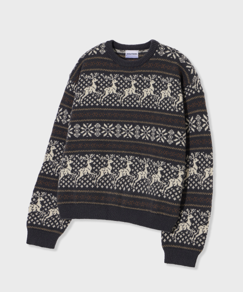 GLW(ジーエルダブリュ)の「クラシックノルディックニットチャコール(ニット/セーター・レディース・その他・LARGE/SMALL/MEDIUM)」の1枚目の写真