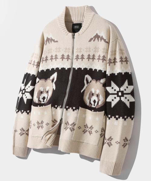 2WAY Essenhell Heavy Weight Notched Cardigan — двухсторонний жакет‑кардиган «Вёджа» (бежевая)