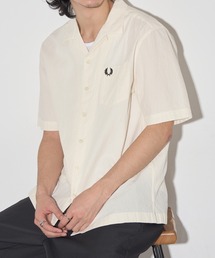 【FRED PERRY】SEERSUCKER REVERE COLLAR SHIRT シアサッカーオープンカラー半袖シャツ M2471