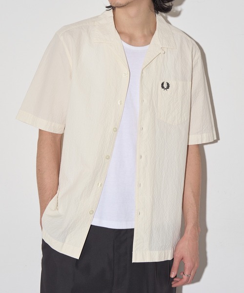 FRED PERRY(フレッドペリー)の「【FRED PERRY】SEERSUCKER REVERE COLLAR SHIRT M2471(シャツ/ブラウス・メンズ・オフホワイト/チャコールグレー/ネイビー・M/S/XL/L)」の22枚目の写真