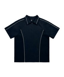 IUGAMAKARAS（イウガマカラス）の「Piping Half Zip-Up Jersey (Navy)（ポロシャツ）」