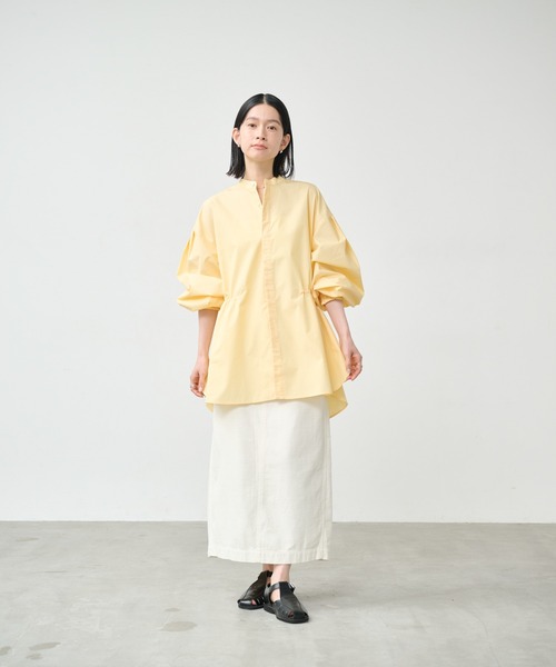 kha:ki（カーキ）の「「KHA:KI / カーキ」フライフロント ボリュームシャツ（シャツ/ブラウス・レディース・ライトイエロー/ブルー/サックスブルー・2/1）」の13枚目の写真