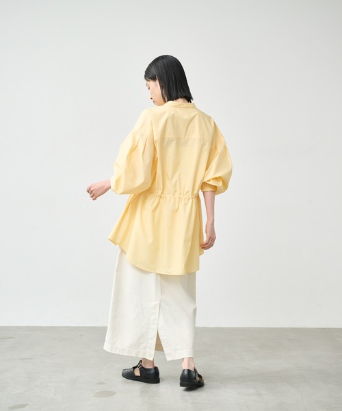 kha:ki（カーキ）の「「KHA:KI / カーキ」フライフロント ボリュームシャツ（シャツ/ブラウス・レディース・ライトイエロー/ブルー/サックスブルー・2/1）」の17枚目の写真