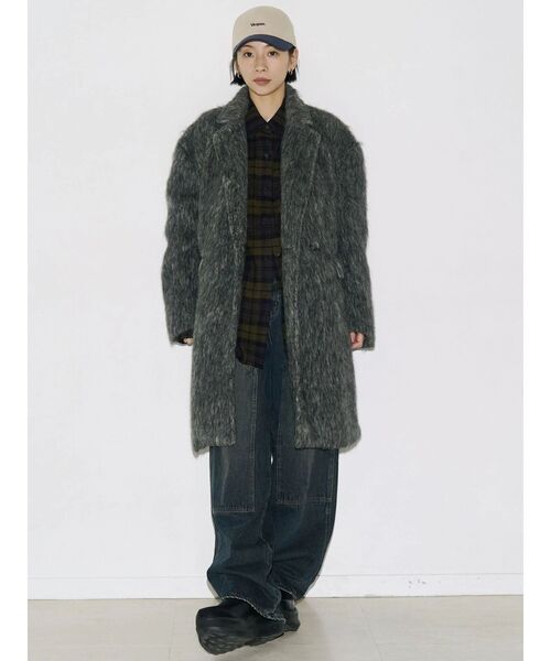 美品‼️早い者勝ち‼️VEQUM ベクム SHAGGY JACKET COAT EMODA（エモダ）の「【VEQUM】SHAGGY JACKET COAT（テーラード