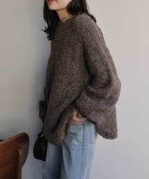 ap retro | ウールブレンドラウンドスリットニット(ニット/セーター)