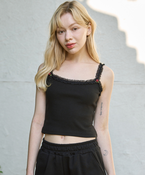 5OML(オーオーエムエル)の「ローズレーストップ(ブラック)(Tシャツ/カットソー・レディース・ブラック・LARGE/MEDIUM)」の5枚目の写真