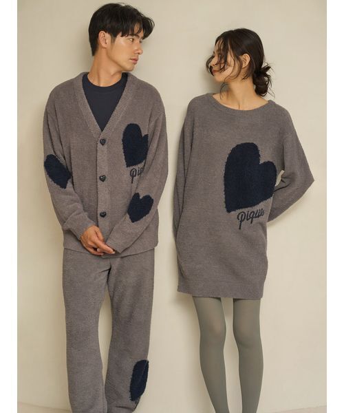 gelato piqueジェラートピケハートアランカーディガン パジャマセット gelato pique（ジェラートピケ）の「スフレハートアランカーディガン