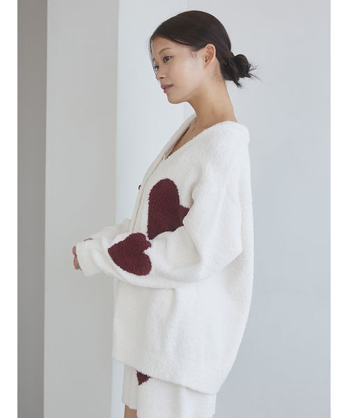 セール】【ONLINE限定】【UNISEX】ハートジャガードカーディガン