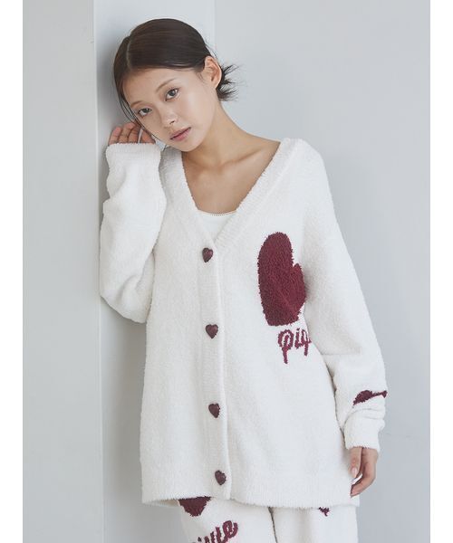 gelato pique【UNISEX】ハートジャガードカーディガン セール】【ONLINE限定】【UNISEX】ハートジャガードカーディガン